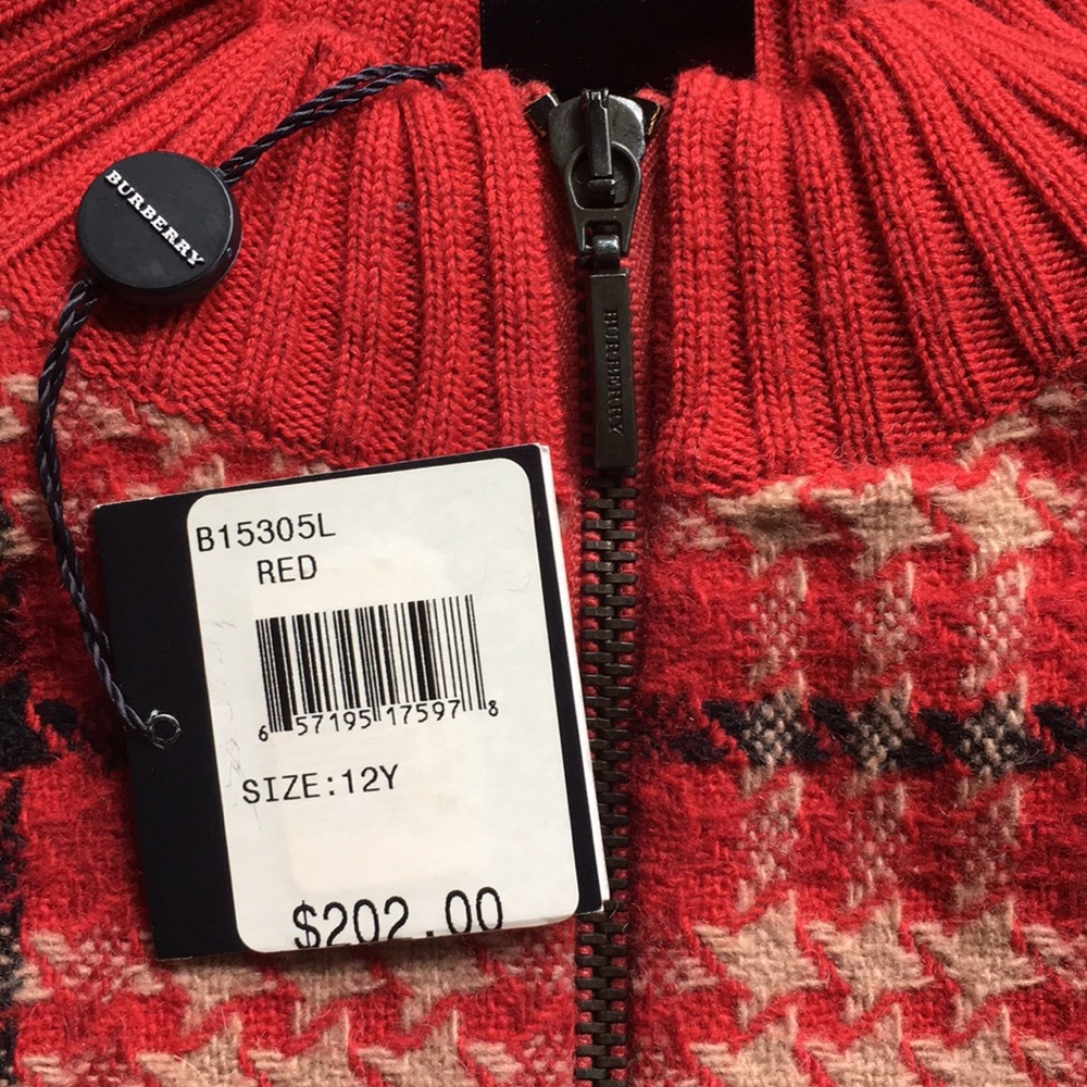 🎉Host Pick 🆕 Burberry sweater jacket AUTHENTIC - Picture 5 of 9